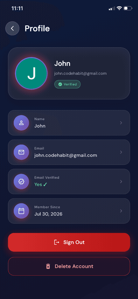 Verified Profile & Sync