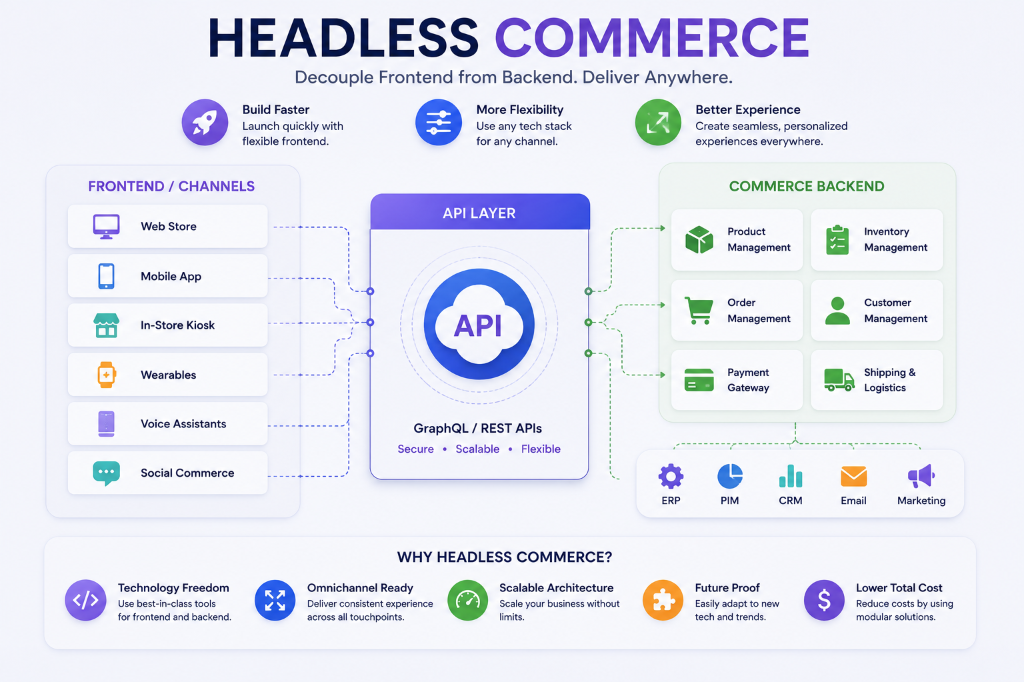Headless Commerce Decoupled Frontend & API Backend Architecture
