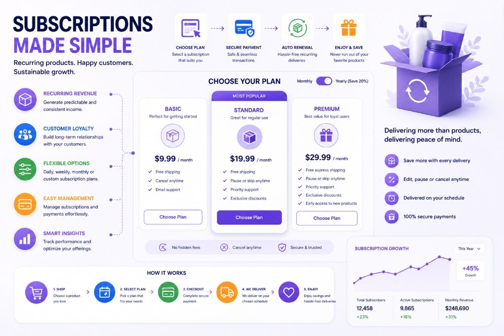 Subscriptions & Recurring Billing Commerce System